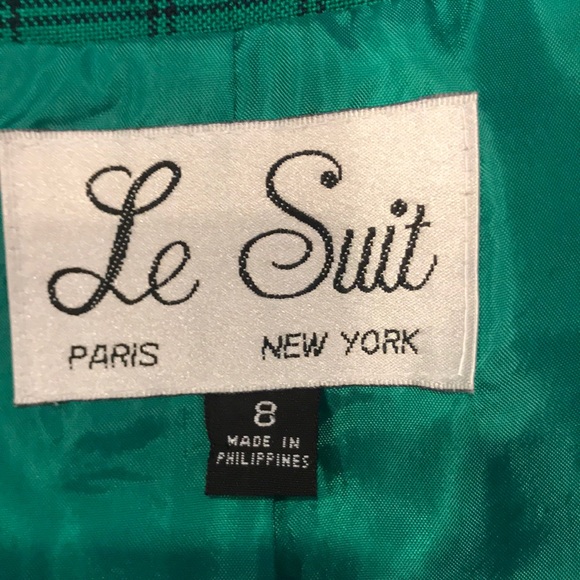 ✨Le Suit - Sz-8-Blazer-Green/Blue✨🚫No Trades🚫 - Picture 7 of 8